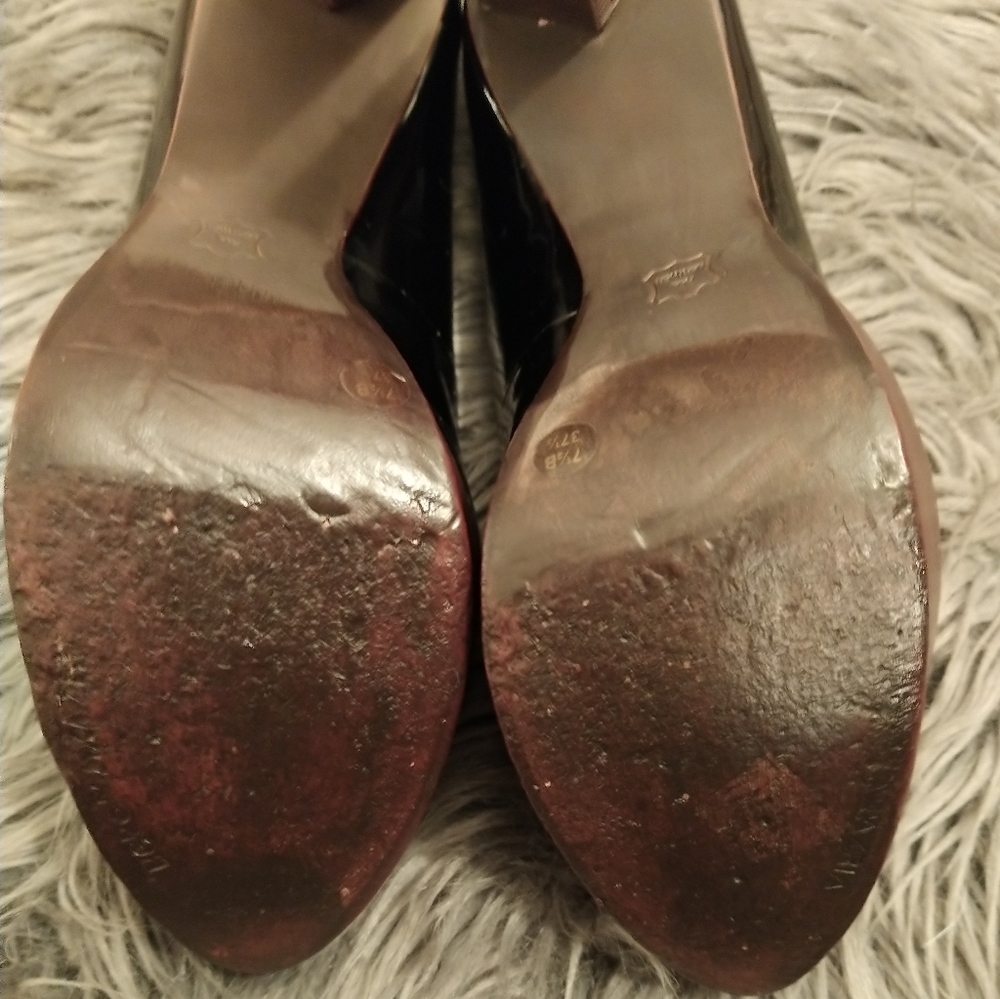 GENUINE LEATHER PLATFORM HEELS - Picture 8 of 8